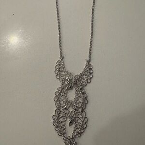 Sarah Coventry Silver-Tone Leaf Motif Necklace